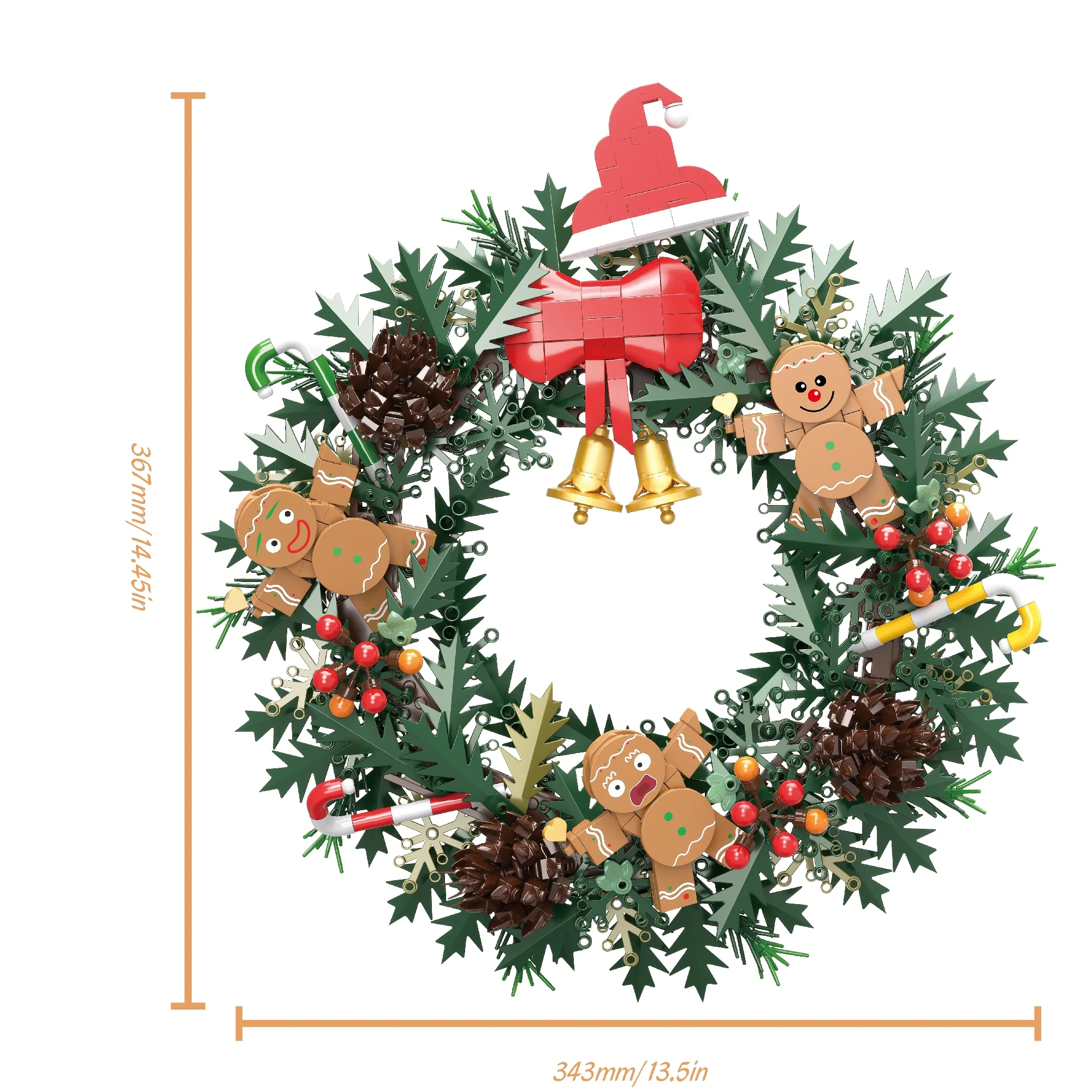 Christmas wreath building blocks toys set, Christmas bouquet model assembly decoration, children's holiday toy gift
Christmas wreath building blocks toys set, Christmas bouquet model assembly decoration, children's holiday toy gift