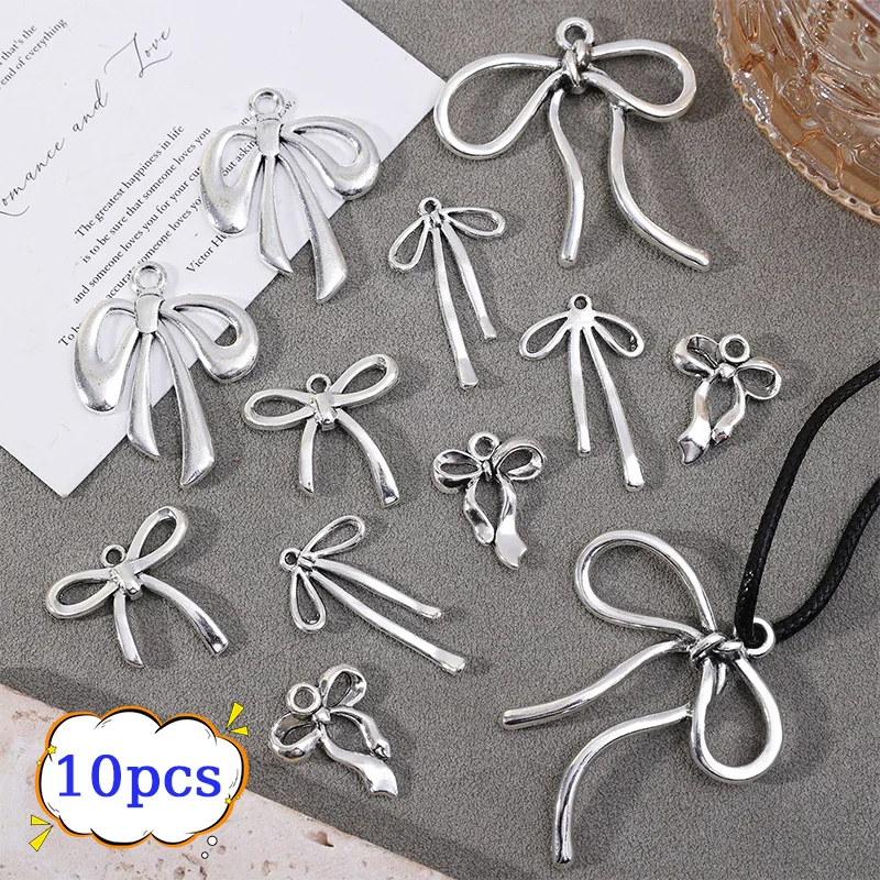 10pcs Charm Alloy Sliver Bow Pendant Durable DIY Earrings Necklace Accessories Jewelry Making
10pcs Charm Alloy Sliver Bow Pendant Durable DIY Earrings Necklace Accessories Jewelry Making