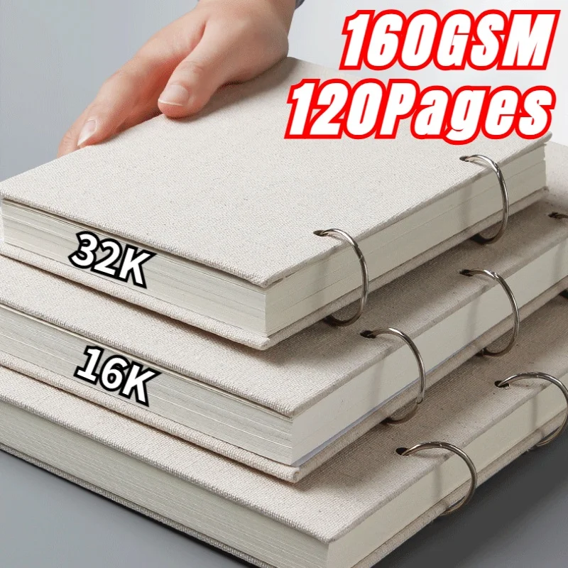 120Pages Spiral Sketchbook 160GSM Retro Notebook Linen Hardcover Refillable for Art Drawing Stationery School Supplies Art
120Pages Spiral Sketchbook 160GSM Retro Notebook Linen Hardcover Refillable for Art Drawing Stationery School Supplies Art