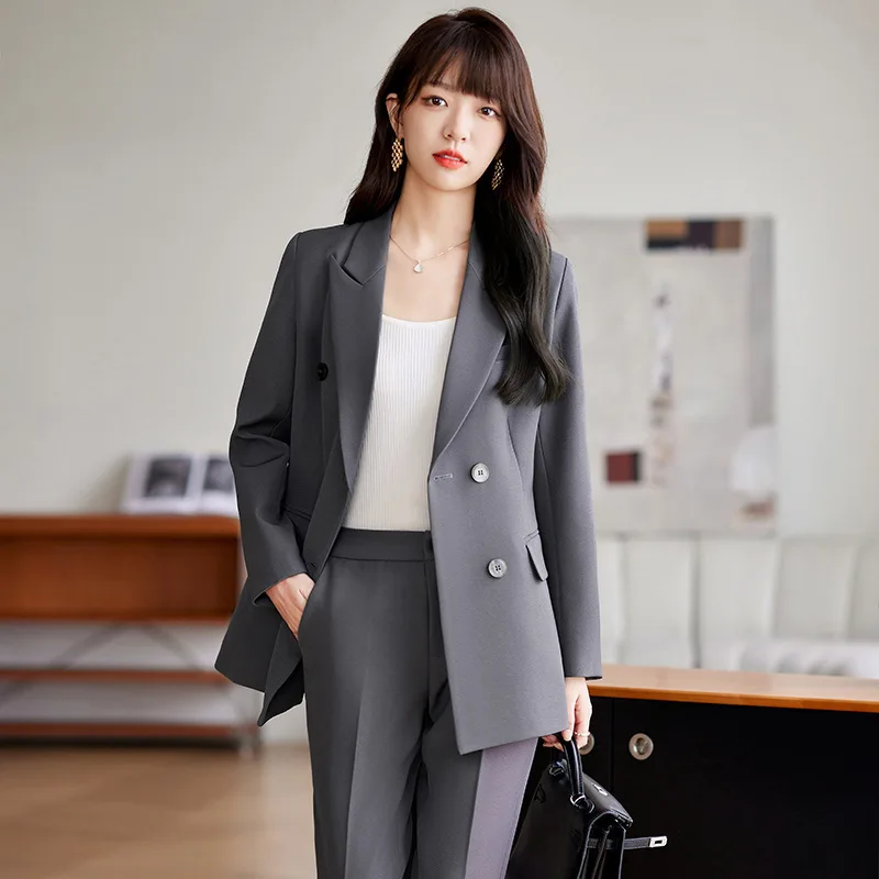 Formal Blazer Femininos Autumn Winter Female Pantsuits for Women Autumn Winter Professional Business Work Wear Trousers Set
Formal Blazer Femininos Autumn Winter Female Pantsuits for Women Autumn Winter Professional Business Work Wear Trousers Set
