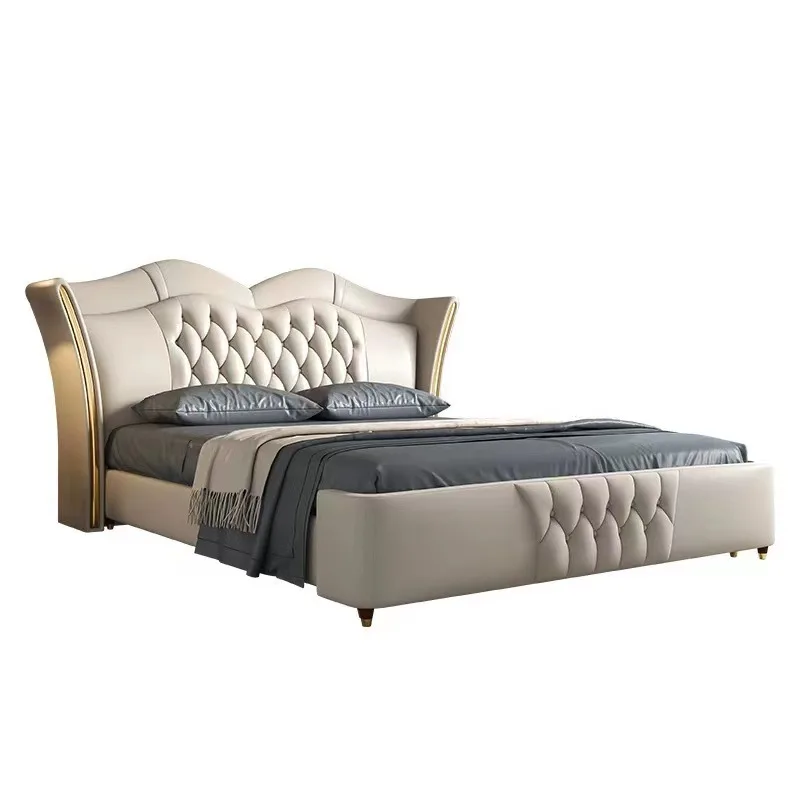 Modern, light luxury, genuine leather, queen bed, high-end, simple, double, master bedroom, fashion, storage
Modern, light luxury, genuine leather, queen bed, high-end, simple, double, master bedroom, fashion, storage