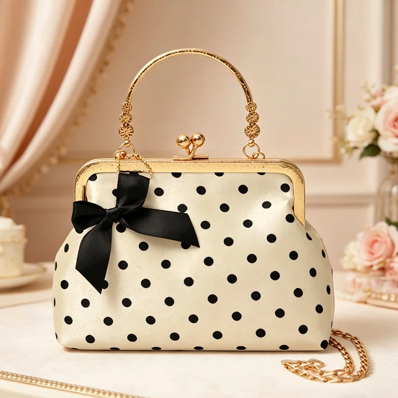 Korean polka dot butterfly festival clip crossbody bag retro elegant shell shaped handbag sweet exquisite shoulder wallet bag
Korean polka dot butterfly festival clip crossbody bag retro elegant shell shaped handbag sweet exquisite shoulder wallet bag