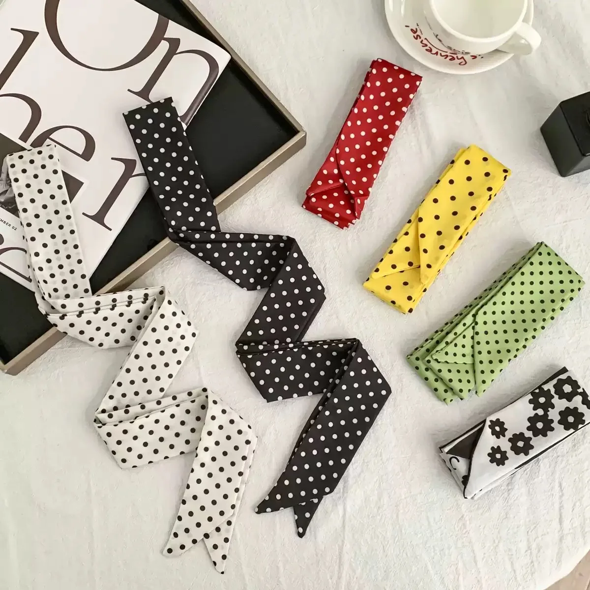 Women Narrow Long Scarf Polka Dot Tie Bag Ribbon Headband Choker Streamer Lady Accessories Fashion Head Scarves For Ladies
Women Narrow Long Scarf Polka Dot Tie Bag Ribbon Headband Choker Streamer Lady Accessories Fashion Head Scarves For Ladies