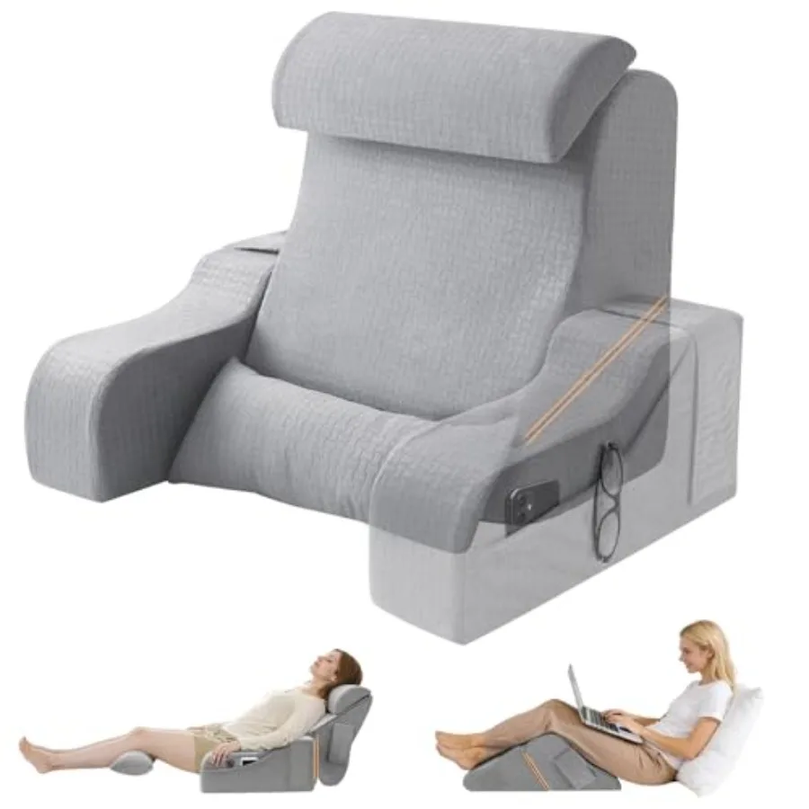 5PCS Reading Pillow for Sitting in Bed Adult, 2 in 1 Foldable Back Wedge Pillow for Sleep, Ergonomic Back Support Pillow with A
5PCS Reading Pillow for Sitting in Bed Adult, 2 in 1 Foldable Back Wedge Pillow for Sleep, Ergonomic Back Support Pillow with A