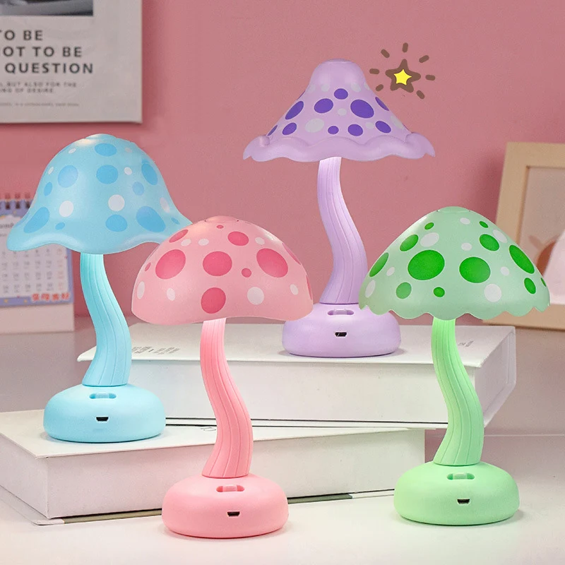 New Cute Mushroom Night Light LED Mini USB Rechargeable Small Table Lamp Creative Desktop Ornaments Children's Christmas Gift
New Cute Mushroom Night Light LED Mini USB Rechargeable Small Table Lamp Creative Desktop Ornaments Children's Christmas Gift