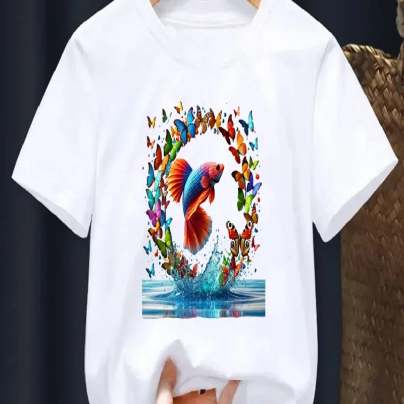 Cute Marine Fish Marlin, Whale Graphic Printing Funny Boy/Girl T Shirt Summer Fashion Casual O-Neck Kids Short Sleeve T-Shirt To
Cute Marine Fish Marlin, Whale Graphic Printing Funny Boy/Girl T Shirt Summer Fashion Casual O-Neck Kids Short Sleeve T-Shirt To