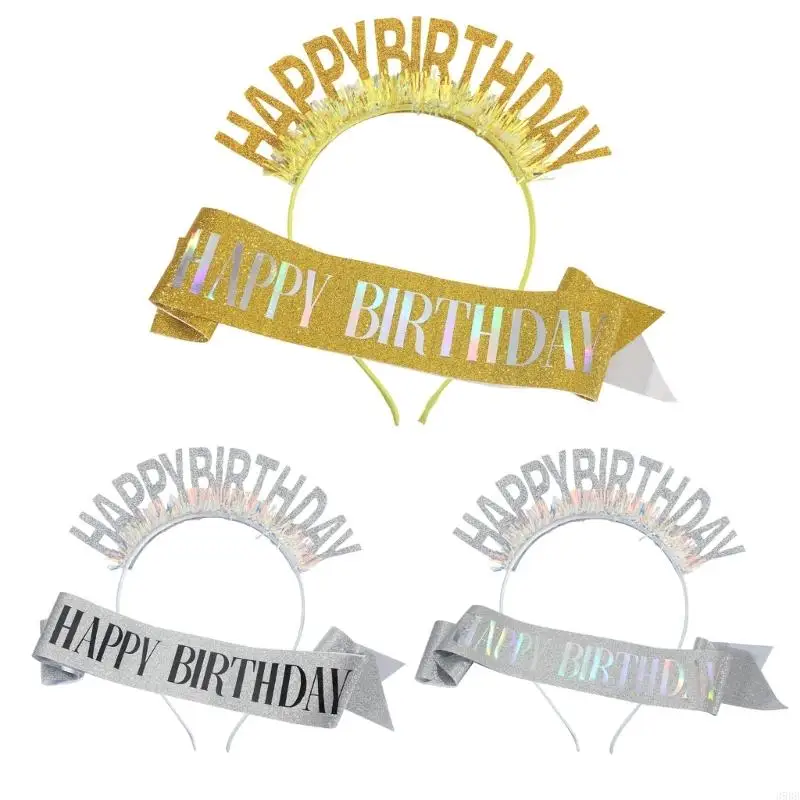 652F Birthday Headbands and Sash Set Luxurious Celebration Headwear Adjustable for Celebrations and Parties
652F Birthday Headbands and Sash Set Luxurious Celebration Headwear Adjustable for Celebrations and Parties