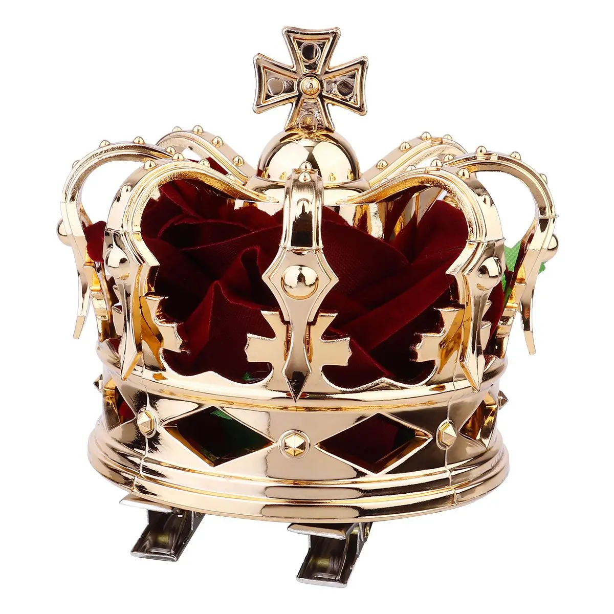 2Pcs Red Three-dimensional Crown Hairpins Golden Crown Shape Durable for Halloween Cosplay Dress Parties Women Girls
2Pcs Red Three-dimensional Crown Hairpins Golden Crown Shape Durable for Halloween Cosplay Dress Parties Women Girls