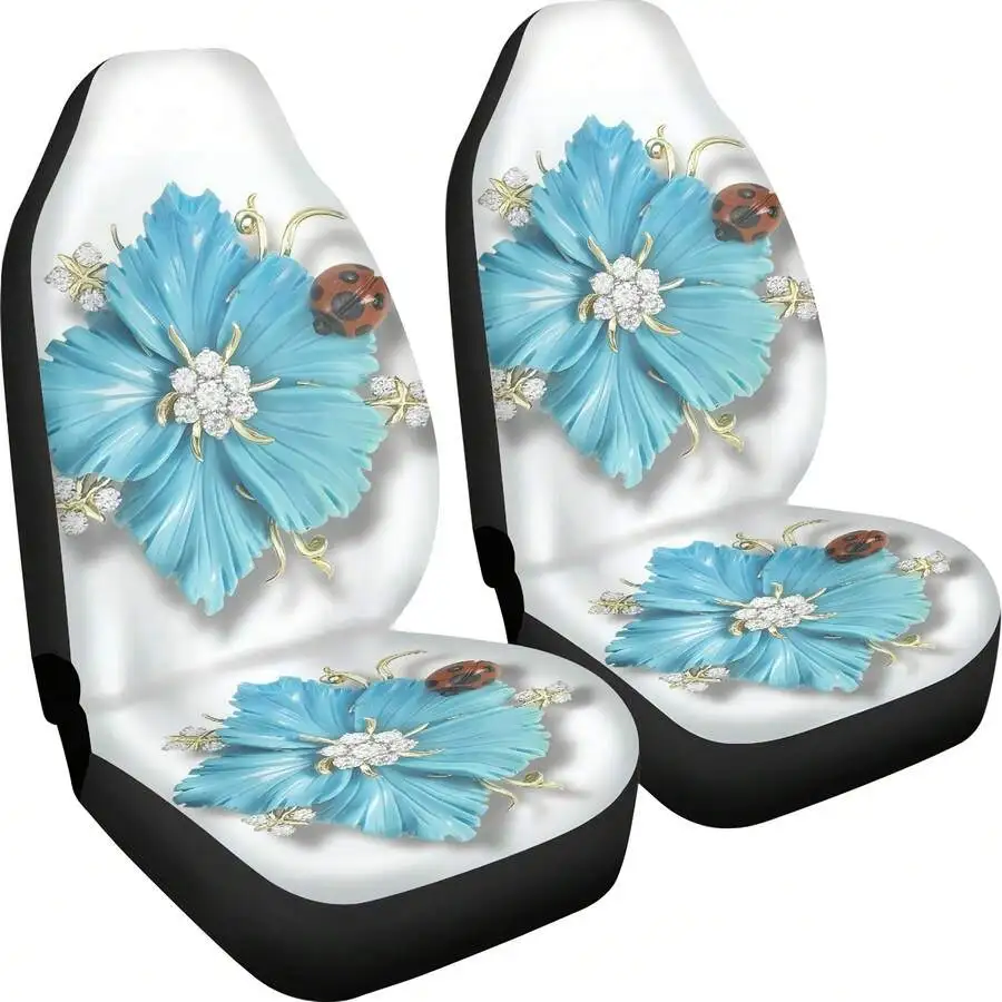 Blue Floral And Ladybug Print Universal Car Seat Cover For Sedans SUVs Trucks Washable Easy Install
Blue Floral And Ladybug Print Universal Car Seat Cover For Sedans SUVs Trucks Washable Easy Install