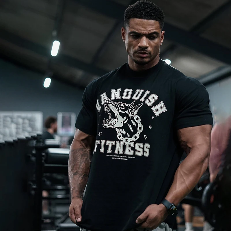 Gym new black loose short sleeve T-shirt men's top cotton round neck fashion fitness sportswear Jogger exercise menswear
Gym new black loose short sleeve T-shirt men's top cotton round neck fashion fitness sportswear Jogger exercise menswear
