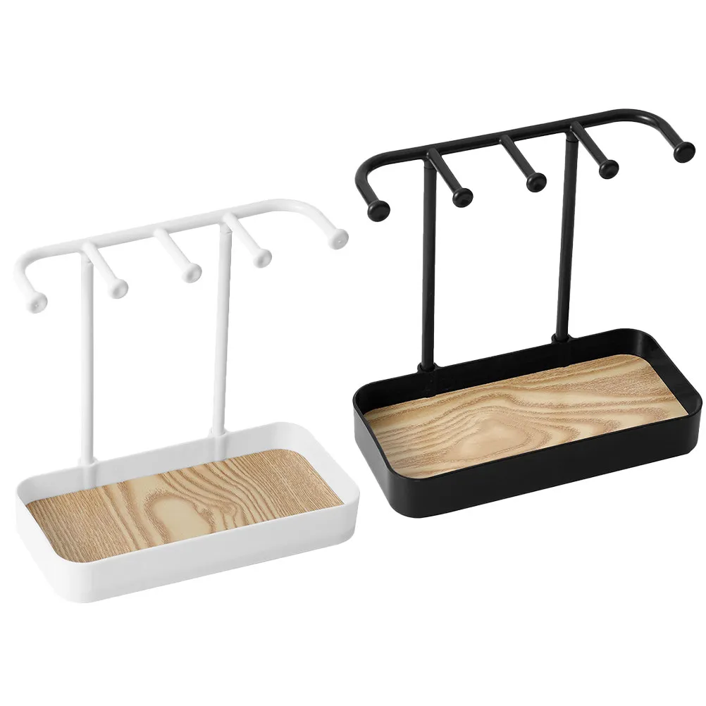 2Pcs PP Wood Jewelry Display Stand Earring Holder Necklace Organizer Bracelet Stand Tabletop Storage Rack for Craft Show Selling
2Pcs PP Wood Jewelry Display Stand Earring Holder Necklace Organizer Bracelet Stand Tabletop Storage Rack for Craft Show Selling