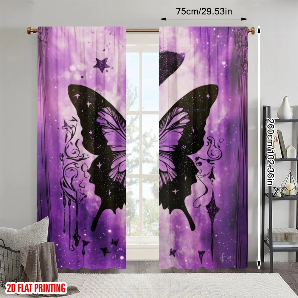 2pc,2D plane printing Curtain Fabric Starlit Butterfly Versatile Fabric (without rod) Holiday Perfect for Kitchen Living Room
2pc,2D plane printing Curtain Fabric Starlit Butterfly Versatile Fabric (without rod) Holiday Perfect for Kitchen Living Room