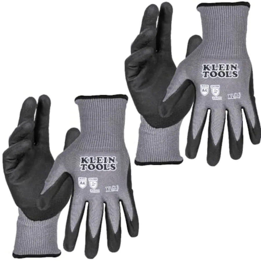 60590 Work Gloves, Knit Dipped Cut Resistant ANSI A4 Nitrile Coated Gloves, HPPE Fabric, Touchscreen Capable,,2-Pair
60590 Work Gloves, Knit Dipped Cut Resistant ANSI A4 Nitrile Coated Gloves, HPPE Fabric, Touchscreen Capable,,2-Pair