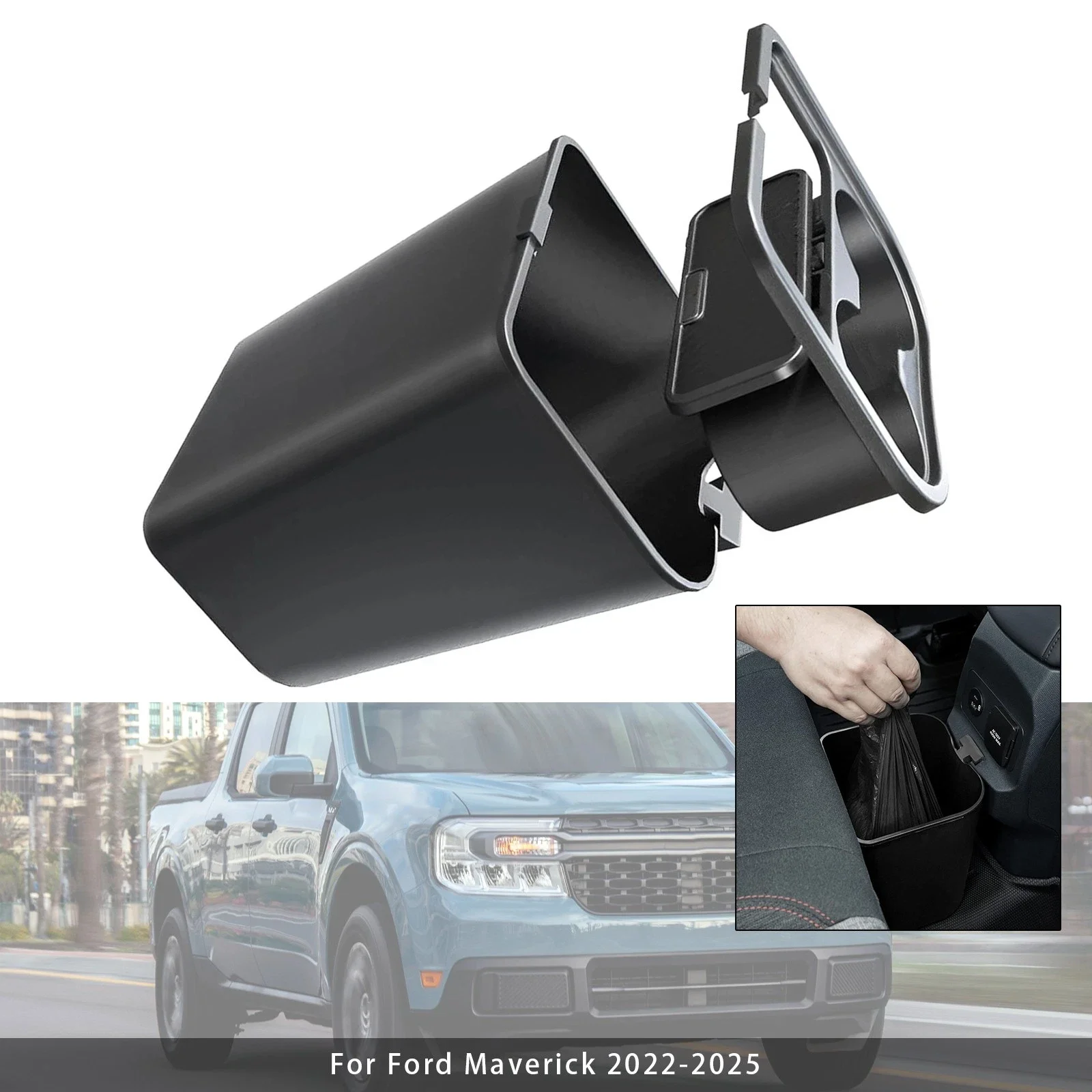 For Ford Maverick 2022 2023 2024 2025 Multi-Function Car Front Trash Can with Cup Holder Black Replacement Accessories
For Ford Maverick 2022 2023 2024 2025 Multi-Function Car Front Trash Can with Cup Holder Black Replacement Accessories