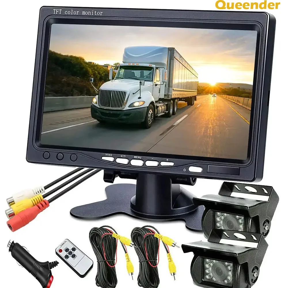 QueenDer 7'' HD Rear View Backup Camera Monitor - Reversing TFT LCD Screen for Car/Truck
QueenDer 7'' HD Rear View Backup Camera Monitor - Reversing TFT LCD Screen for Car/Truck