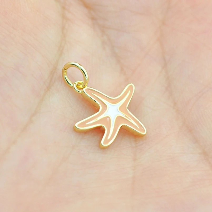 5Pcs Nautical Starfish Shape Charms Copper Gold Color Enamel Approx 13x17.7mm Jewelry Special Gift For Women
5Pcs Nautical Starfish Shape Charms Copper Gold Color Enamel Approx 13x17.7mm Jewelry Special Gift For Women