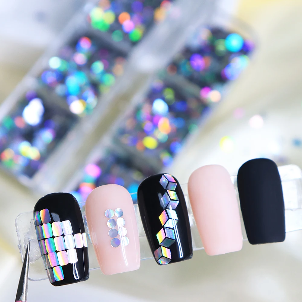 Holographic Glitter Nail Art Decorations Round Diamond Shape Sequins Shiny Geometric Nails Accessories Diy Salong Manicure Parts
Holographic Glitter Nail Art Decorations Round Diamond Shape Sequins Shiny Geometric Nails Accessories Diy Salong Manicure Parts