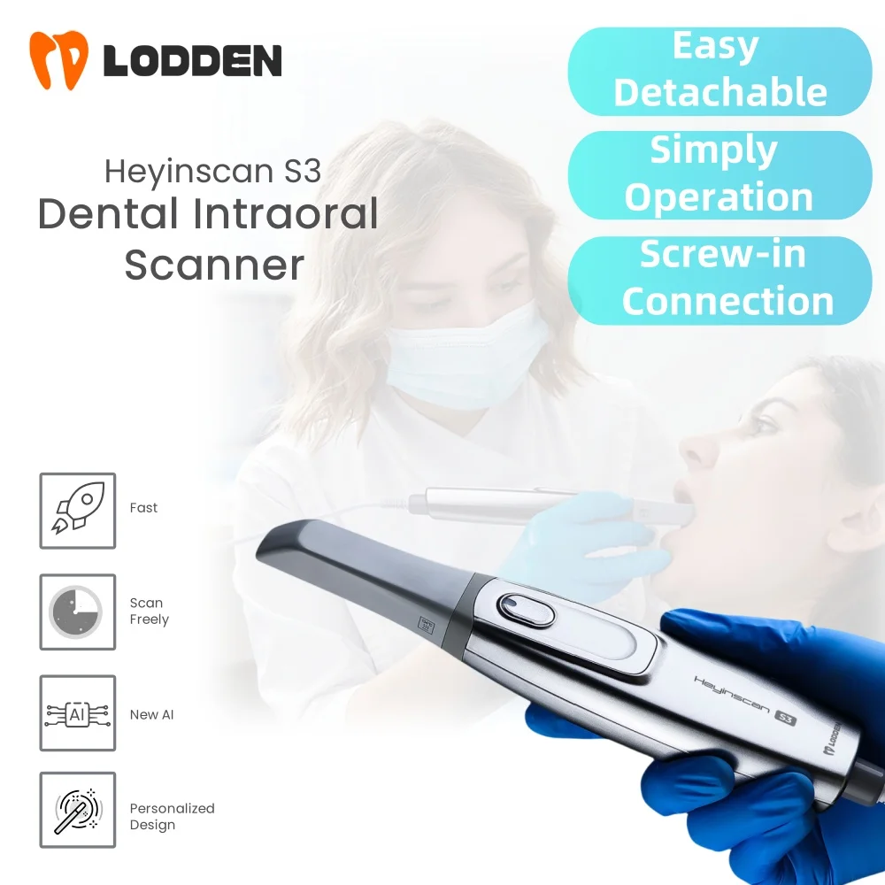 LODDEN Dental Intraoral Scanner Heyinscan S3 3D Display Intraoral Oral Camera Impression Instrument Dental Laboratory Equipment
LODDEN Dental Intraoral Scanner Heyinscan S3 3D Display Intraoral Oral Camera Impression Instrument Dental Laboratory Equipment