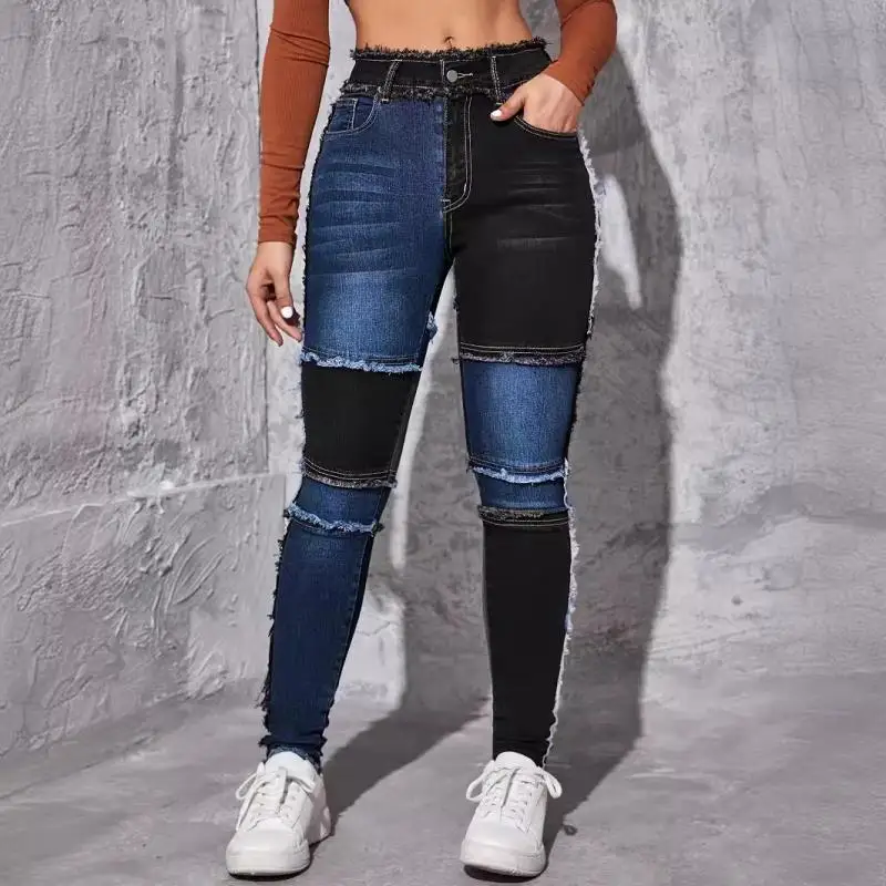 New Jeans Women's Clothing Street Fashion European American Retro Women's Slim Fit Color Blocked Jeans Women's Pants
New Jeans Women's Clothing Street Fashion European American Retro Women's Slim Fit Color Blocked Jeans Women's Pants