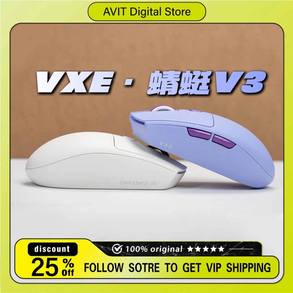 ATK VXE Dragonfly V3 Series Gaming Mouse Four Mode Small and Medium-sized Hands Long Battery Life E-sports Lightweight Mouse
ATK VXE Dragonfly V3 Series Gaming Mouse Four Mode Small and Medium-sized Hands Long Battery Life E-sports Lightweight Mouse