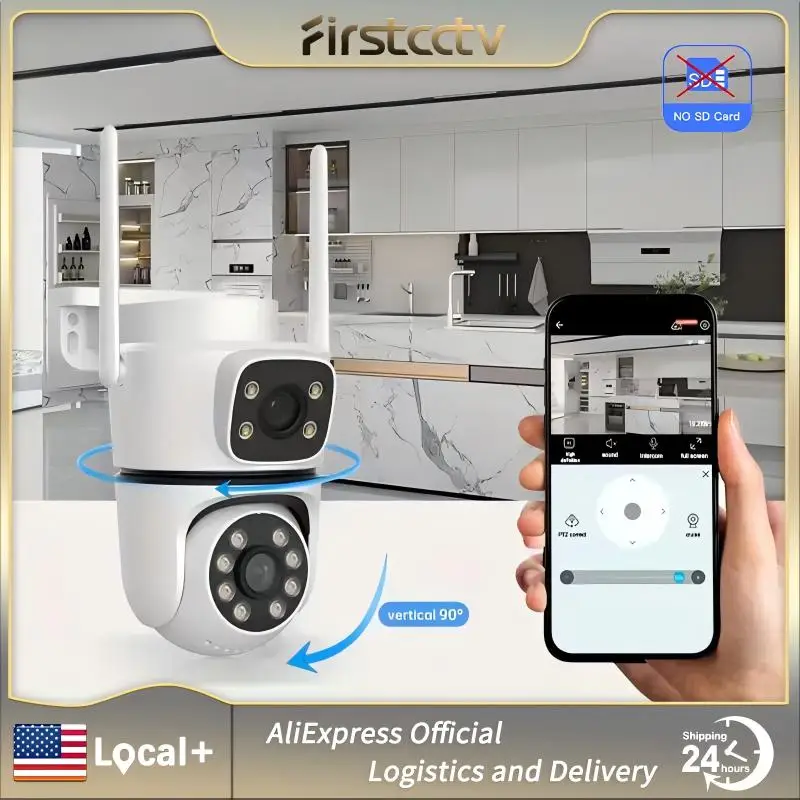 FIRSTCCTV 4K 3MP Dual Lens PTZ WIFI Camera Full HD Dual Screen Ai Human Auto Tracking Outdoor Security Video Surveillance Camera
FIRSTCCTV 4K 3MP Dual Lens PTZ WIFI Camera Full HD Dual Screen Ai Human Auto Tracking Outdoor Security Video Surveillance Camera