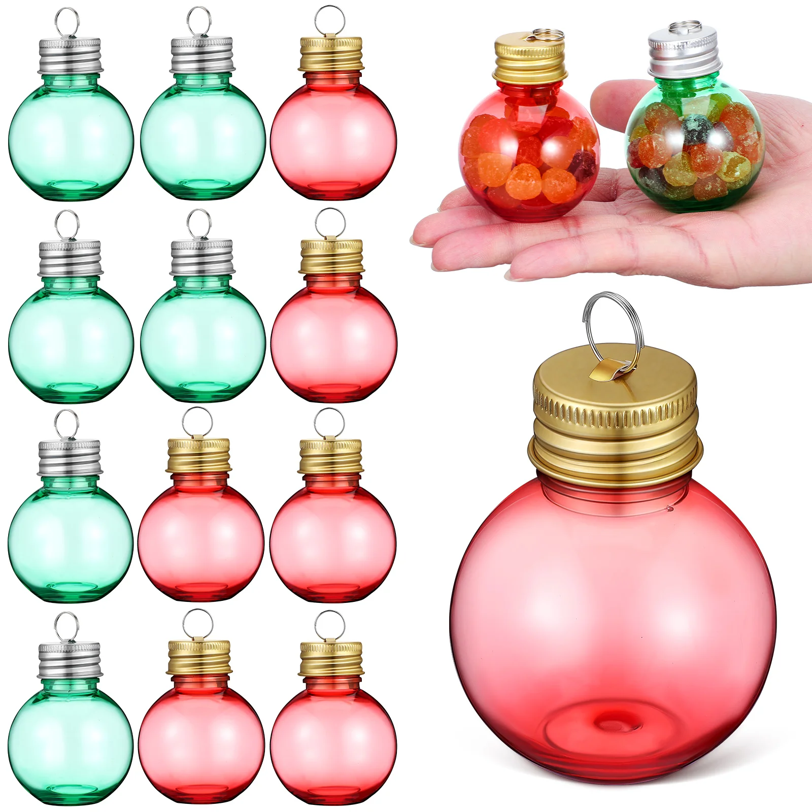 24Pcs Clear Plastic Hanging Ball Ornaments Transparent Fillable Spheres for Xmas Decorations Crafts Candy Drinks
24Pcs Clear Plastic Hanging Ball Ornaments Transparent Fillable Spheres for Xmas Decorations Crafts Candy Drinks