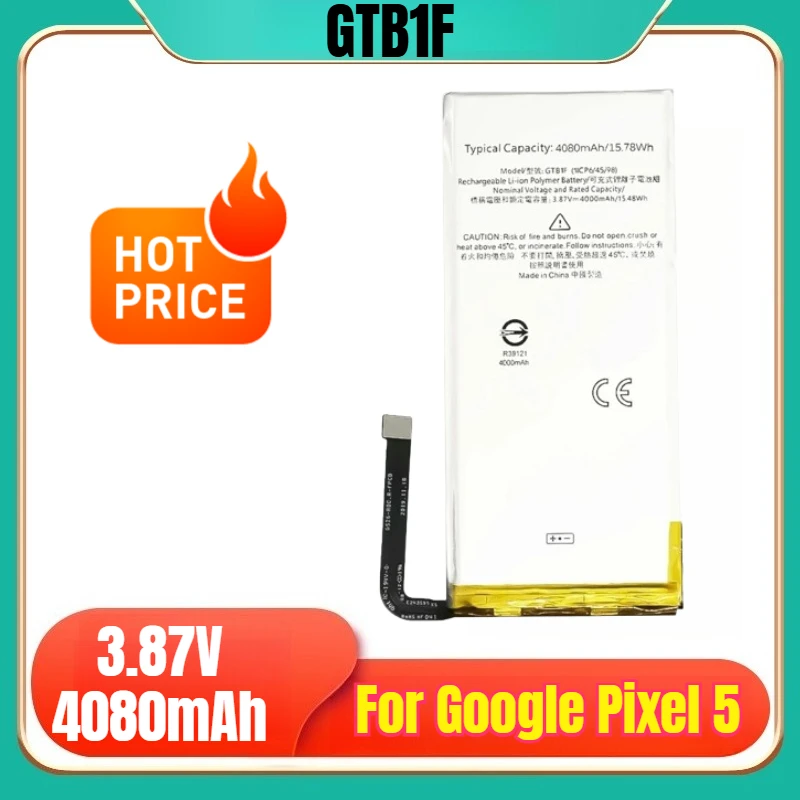 3.87V 4080mAh GTB1F Mobile Phone Batteries for Google Pixel 5
3.87V 4080mAh GTB1F Mobile Phone Batteries for Google Pixel 5