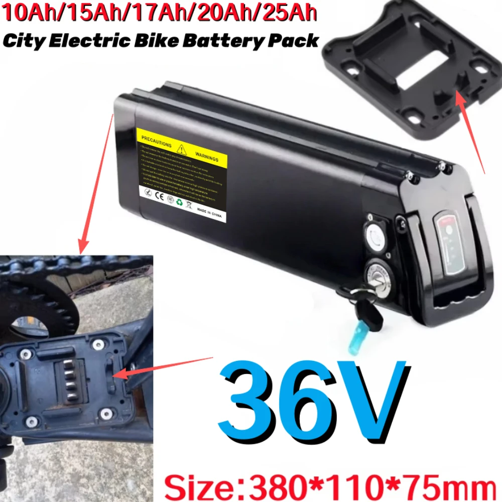 36V Li-ion Battery Pack 10Ah 15Ah 17Ah 20Ah 25Ah Replacement For DYU C6 PRO City Bike Onesport OT18-3 350W 750W 1000W Motor.
36V Li-ion Battery Pack 10Ah 15Ah 17Ah 20Ah 25Ah Replacement For DYU C6 PRO City Bike Onesport OT18-3 350W 750W 1000W Motor.