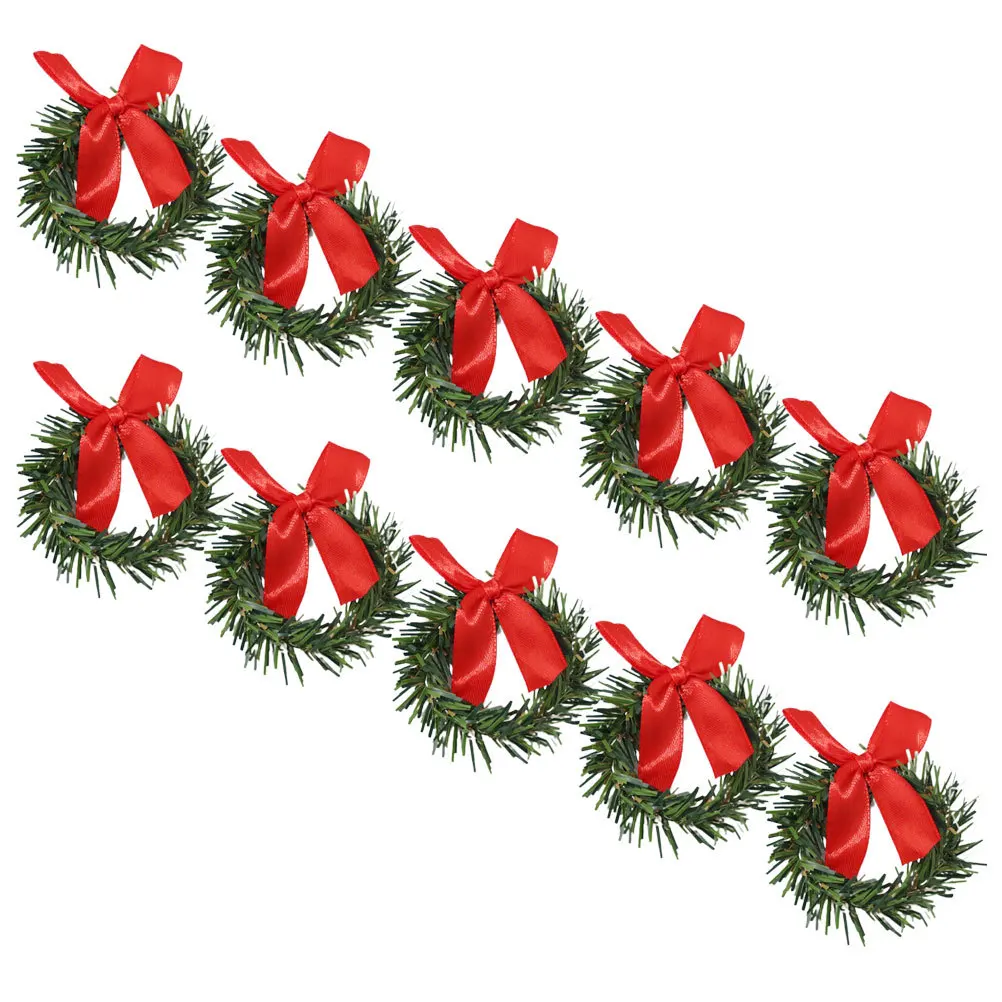 10Pcs Mini Christmas Wreaths Artificial Pine Needle Rings Xmas Home Decor Door Hanging Table Centerpieces
10Pcs Mini Christmas Wreaths Artificial Pine Needle Rings Xmas Home Decor Door Hanging Table Centerpieces