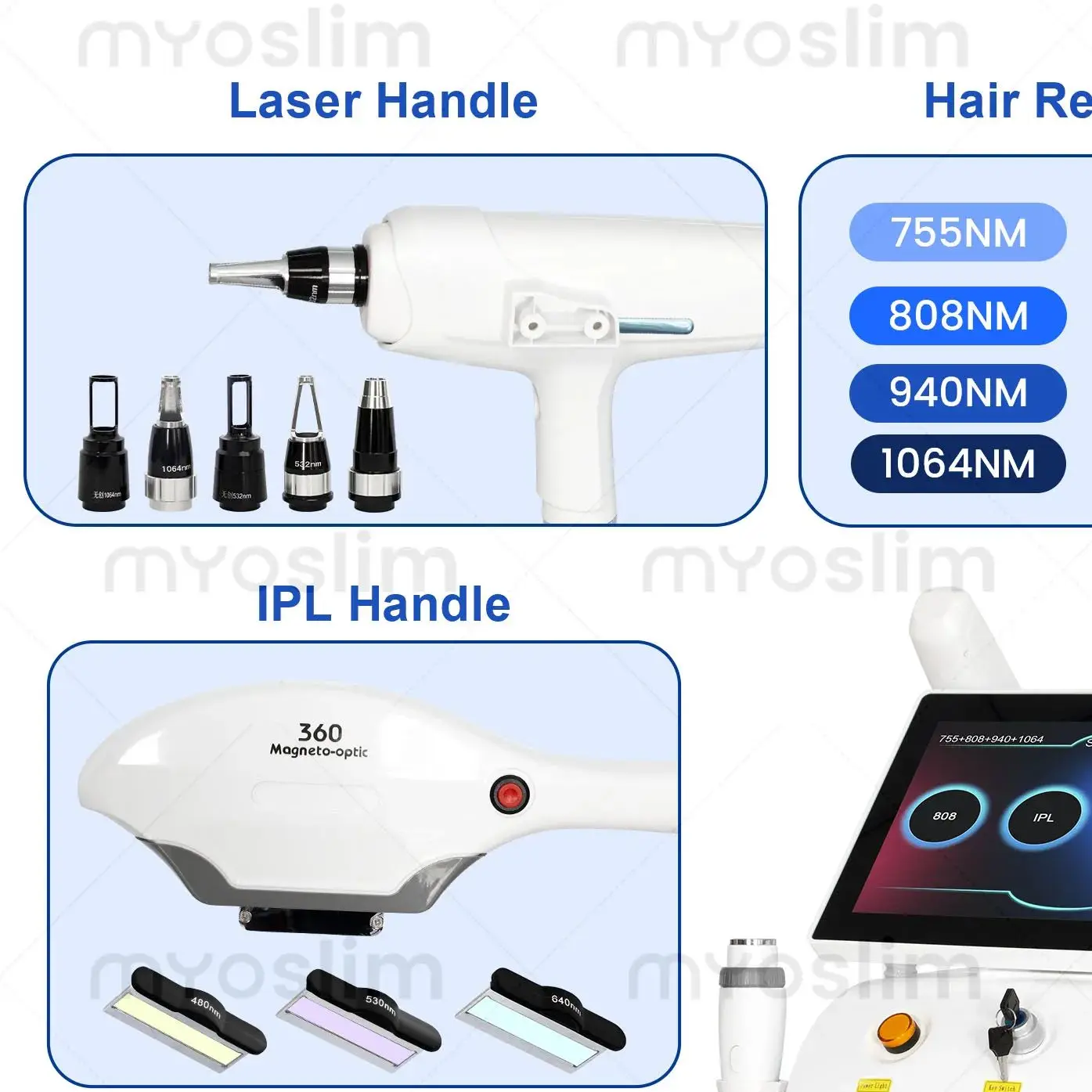 4in1 Diode Hair Removal Machine Ice Platinum Picosecon ND:YAG Painless 5000W Hair Removal 755 808 940 1064nm 4 Wavelength
4in1 Diode Hair Removal Machine Ice Platinum Picosecon ND:YAG Painless 5000W Hair Removal 755 808 940 1064nm 4 Wavelength
