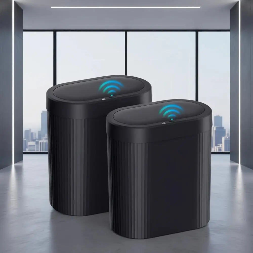 2-Pack 5-Gallon Automatic Motion Sensor Trash Cans with Lids for Bathroom, Kitchen, and Office
2-Pack 5-Gallon Automatic Motion Sensor Trash Cans with Lids for Bathroom, Kitchen, and Office