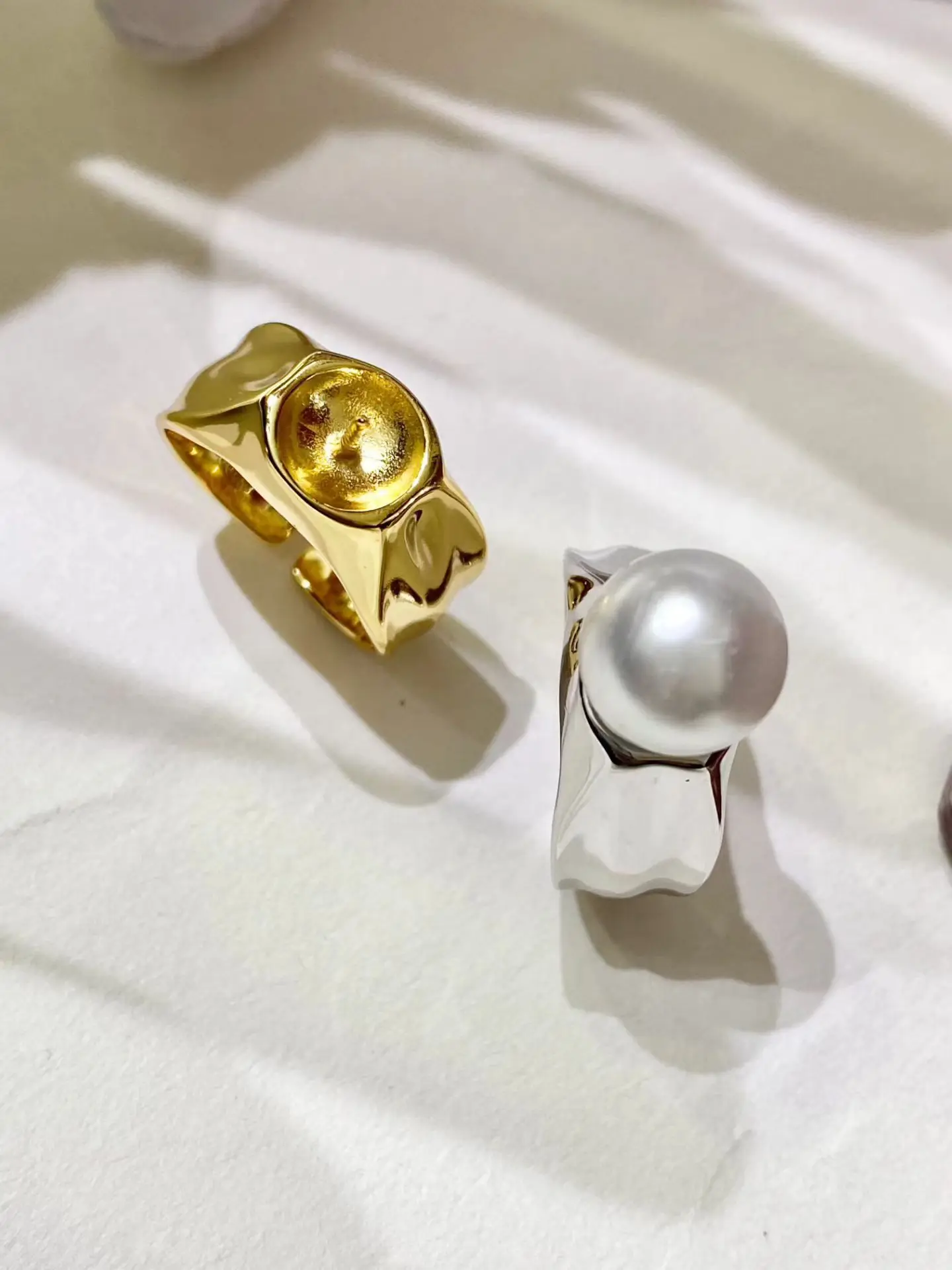 S925 Sterling Silver Adjustable Ring Mount Settings Findings Mountings Accessory Parts for 9-10mm Pearls
S925 Sterling Silver Adjustable Ring Mount Settings Findings Mountings Accessory Parts for 9-10mm Pearls