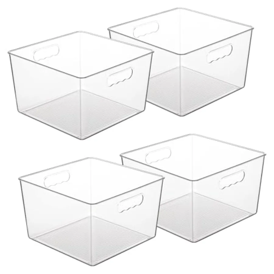 Pack Extra Large Clear Plastic Storage Bins11x11 Cube Acrylic Organizer Square Containers with Handle for Pantry Closet Laundry
Pack Extra Large Clear Plastic Storage Bins11x11 Cube Acrylic Organizer Square Containers with Handle for Pantry Closet Laundry