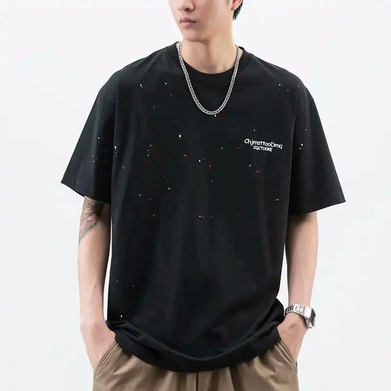 Vintage Graffiti Print Short Sleeve T-Shirt with Washed and Worn Look for Men, Streetwear Fashion, Cool Men's Style, Loose Round
Vintage Graffiti Print Short Sleeve T-Shirt with Washed and Worn Look for Men, Streetwear Fashion, Cool Men's Style, Loose Round