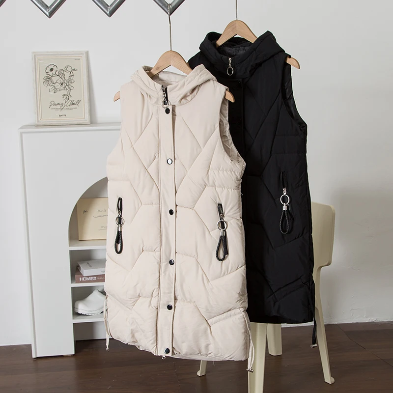 Women's Thiened Cotton Jaet Vest with Hooded Non-Running Cotton Middle-Length Warm Winter Outerwear Faionable Ladies' C...
Women's Thiened Cotton Jaet Vest with Hooded Non-Running Cotton Middle-Length Warm Winter Outerwear Faionable Ladies' C...