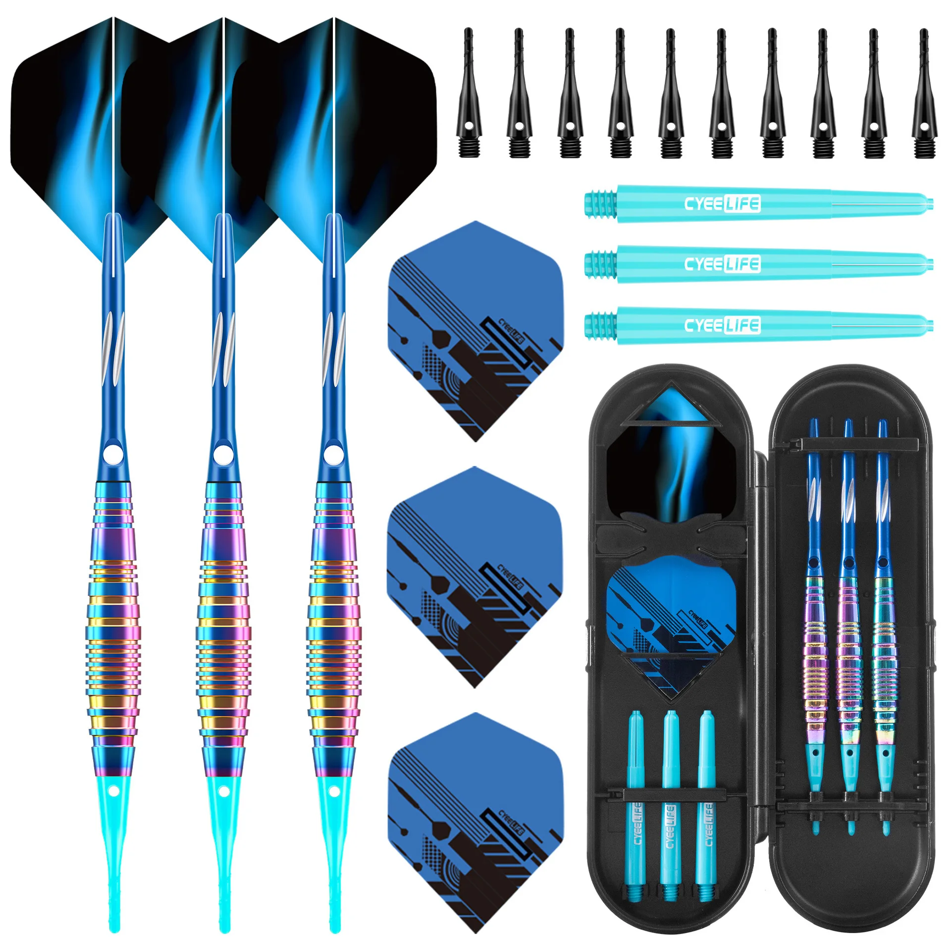 CyeeLife 16 г медных дротиков с мягким наконечником — профессиональный электронный набор дартс для соревнований для взрослых
CyeeLife 16 г медных дротиков с мягким наконечником — профессиональный электронный набор дартс для соревнований для взрослых