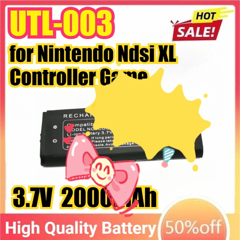 UTL-003 NDS XL аккумулятор 3,7 В 2000 мАч для контроллера Nintendo Ndsi XL игровая консоль литий-ионная аккумуляторная встроенная батарея
UTL-003 NDS XL аккумулятор 3,7 В 2000 мАч для контроллера Nintendo Ndsi XL игровая консоль литий-ионная аккумуляторная встроенная батарея