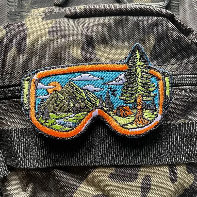 Go Out To See The Landscape Embroidery Patch Goggle Natural Scenery Badge Outdoor Adventure Camping Backpack Sticker
Go Out To See The Landscape Embroidery Patch Goggle Natural Scenery Badge Outdoor Adventure Camping Backpack Sticker