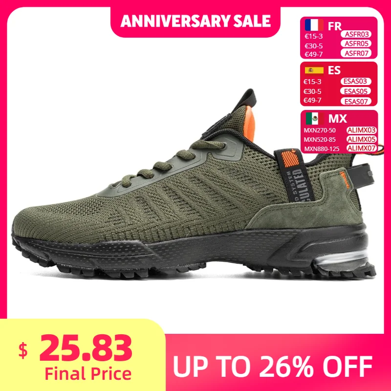 Baasploa Men Running Shoes Brand Breathable Mesh Outdoor Grass New Male Sneakers Shoes Walking Gym Shoes For Men Plus size 41-50
Baasploa Men Running Shoes Brand Breathable Mesh Outdoor Grass New Male Sneakers Shoes Walking Gym Shoes For Men Plus size 41-50