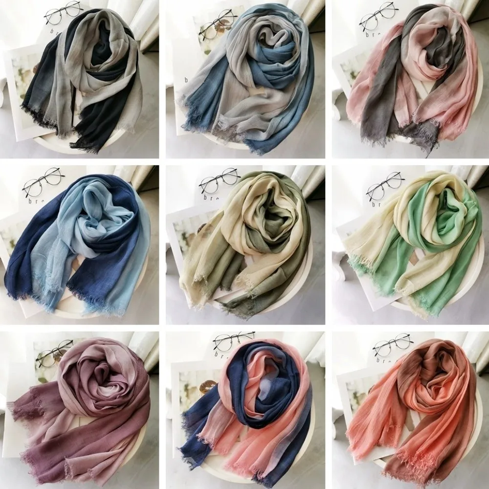 Color Matching Thin Fabric Cotton Scarf Simple Elegant Two-Color Scarf Lightweight Vintage Soft Wrap Cold Protection
Color Matching Thin Fabric Cotton Scarf Simple Elegant Two-Color Scarf Lightweight Vintage Soft Wrap Cold Protection