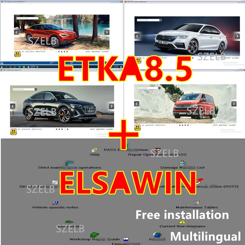 Etka 8.5 with ELSAWIN 6.0 latest maintenance software group vehicle electronic parts catalog, suitable for V/W+AU/DI+SE/AT+SKO/D
Etka 8.5 with ELSAWIN 6.0 latest maintenance software group vehicle electronic parts catalog, suitable for V/W+AU/DI+SE/AT+SKO/D