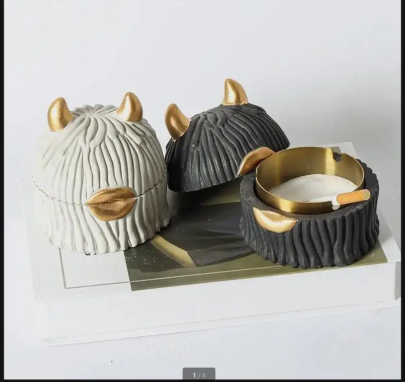 Nordic Style Ashtray Personality Cute Light Luxury Cigar Home Living Room Cement Metal with Cover Ornaments
Nordic Style Ashtray Personality Cute Light Luxury Cigar Home Living Room Cement Metal with Cover Ornaments
