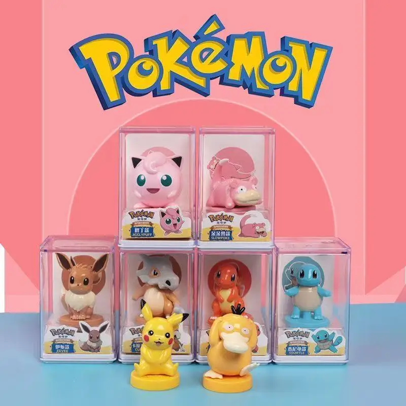Pokemon Mini Figures With Display Box Pikachu Psyduck Cute Anime Model Desktop Ornament Kids Birthday Gift Collectible Toy
Pokemon Mini Figures With Display Box Pikachu Psyduck Cute Anime Model Desktop Ornament Kids Birthday Gift Collectible Toy