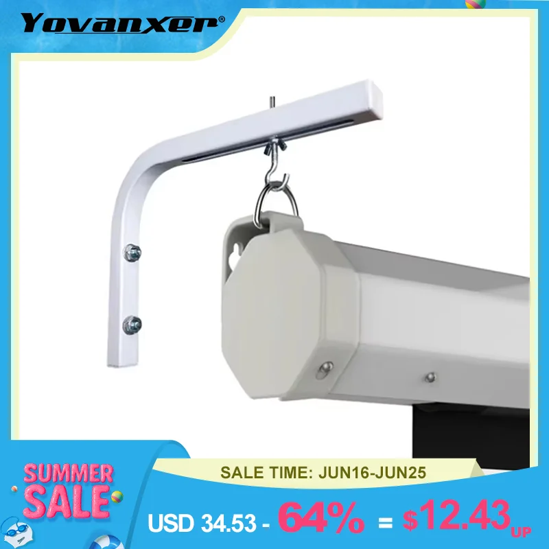 90 Degrees Bracket Projection Screen Hanger Adjustable Wall / Ceiling Mount For HD Projector Curtain L Shape Holder
90 Degrees Bracket Projection Screen Hanger Adjustable Wall / Ceiling Mount For HD Projector Curtain L Shape Holder
