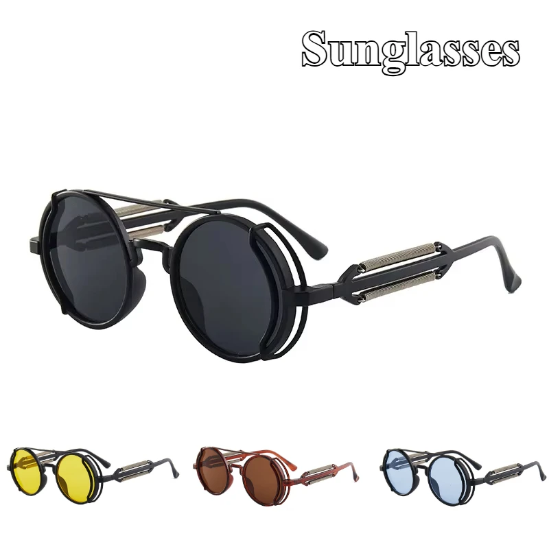 Men Women Retro Steampunk Sunglasses Plastic Frame Ultra-light UV Protection Sunglasses Round Frame Outdoor Sports Sunglasses
Men Women Retro Steampunk Sunglasses Plastic Frame Ultra-light UV Protection Sunglasses Round Frame Outdoor Sports Sunglasses