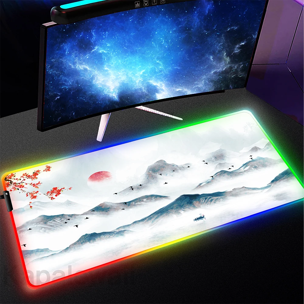RGB Gaming Mouse Pad Chinese Style Computer Mouse Mat Landscape LED Gamer Mousepad XXL Large Keyboard Pads Luminous Desk Mat
RGB Gaming Mouse Pad Chinese Style Computer Mouse Mat Landscape LED Gamer Mousepad XXL Large Keyboard Pads Luminous Desk Mat