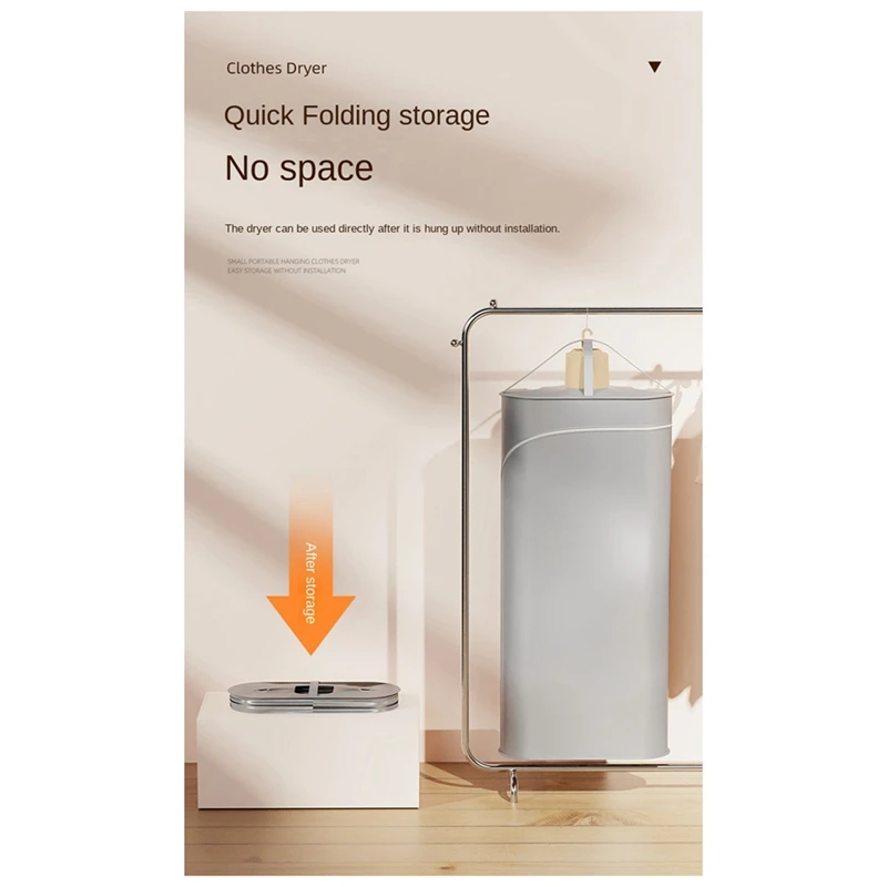 Portable Electric Clothes Dryer Machine With Dryer Bag,Mini Hanging Clothes Dryer Fast Clothes Dryer Machine US-Plug Easy To Use
Portable Electric Clothes Dryer Machine With Dryer Bag,Mini Hanging Clothes Dryer Fast Clothes Dryer Machine US-Plug Easy To Use