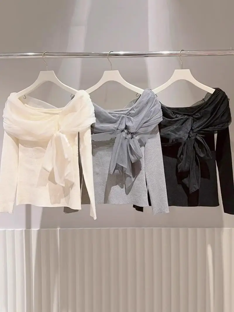Sweet Knot Tied Lace Thin Shoulder Bared Knitted Sweater New Autumn Winter Women's Fashion Tagkita Brand Other Mate...
Sweet Knot Tied Lace Thin Shoulder Bared Knitted Sweater New Autumn Winter Women's Fashion Tagkita Brand Other Mate...