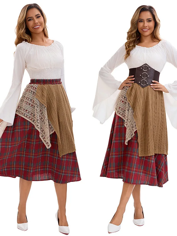 Halloween Plaid Half Skirt Patchwork Artistic Women's Fashion Vintage Japanese Style Irregular Word Design Long Skirt
Halloween Plaid Half Skirt Patchwork Artistic Women's Fashion Vintage Japanese Style Irregular Word Design Long Skirt
