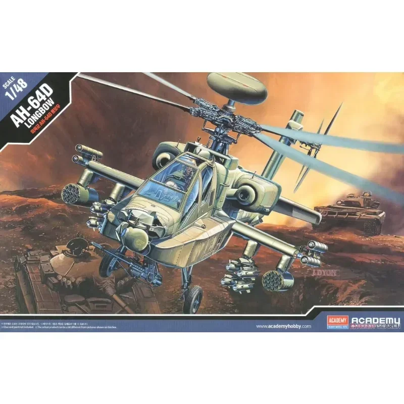 1/48 Academy model 12268 AH-64D longbow Apache helicopter gunship assembly Scale diy toys Model Kit
1/48 Academy model 12268 AH-64D longbow Apache helicopter gunship assembly Scale diy toys Model Kit